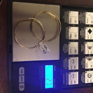 14k Tri-color Hoop Earrings